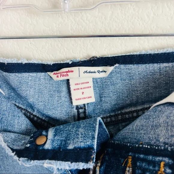 Y2K VTG Abercrombie & Fitch Cutoff Waist Jean Denim Shorts